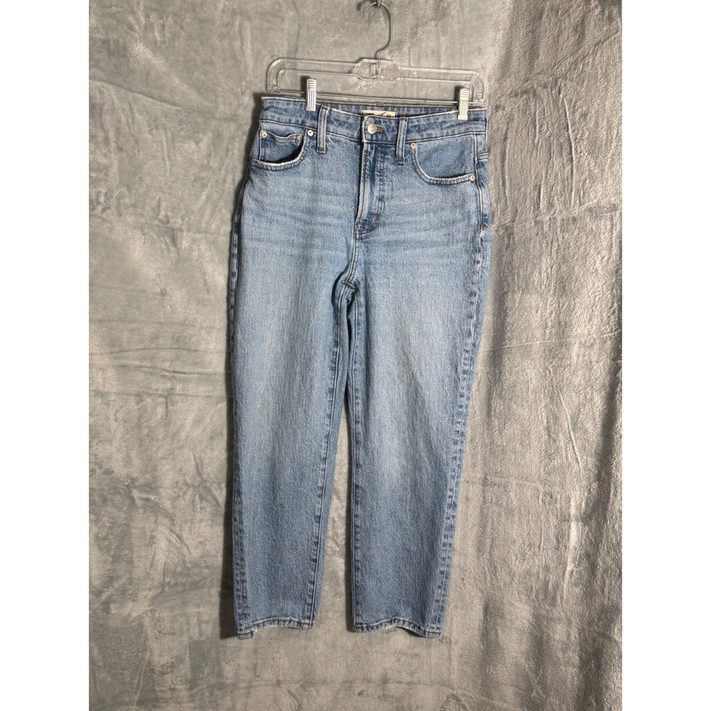 Madewell Curvy Perfect Vintage Straight Jean Light Wash 28P High Rise Denim